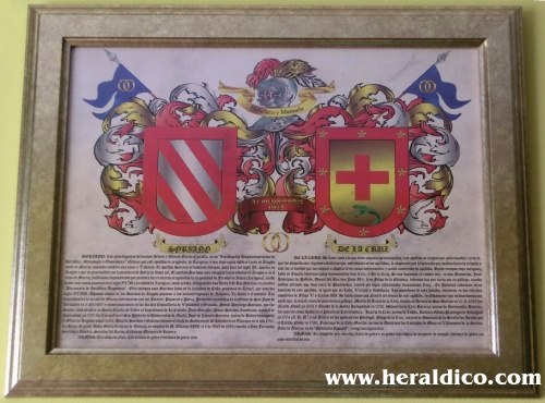 marco dorado para pergaminos de heraldica